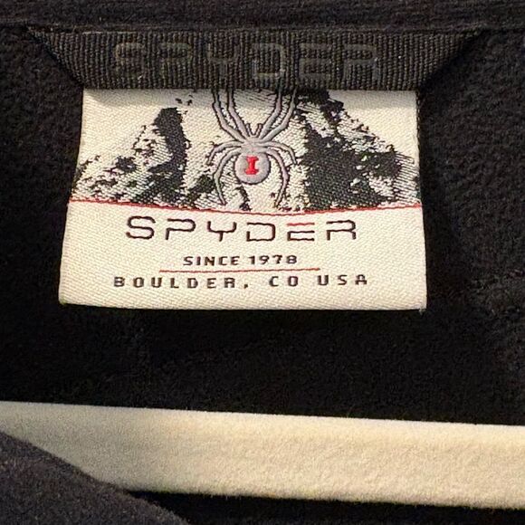 Spyder Bandit 1/2 Zip Black Pullover with Logo Size Large - Picture 3 of 6